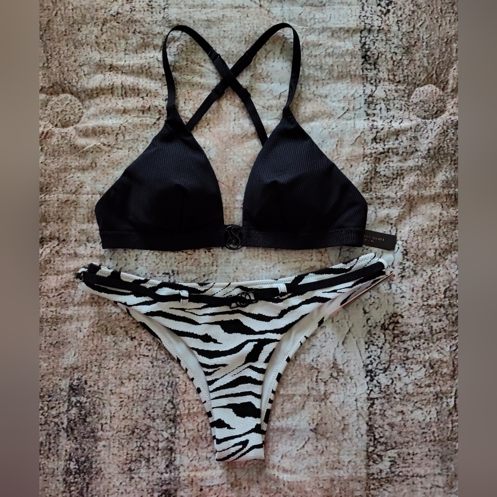 Victoria's Secret Zebra Print Bikini Set NWT
